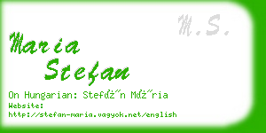 maria stefan business card